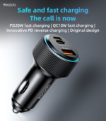 Y60 38W Innovative PD Reverse Charging Built-in TC And IP Cable Dual Port Fast Charging Car Charger - Image 6