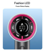 YF14 LED Power Display Powerful With 3000mAh Battery 5 Stages Of Speed Turbo Mini Fan - Image 15