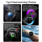 IO28 HD Calling Zinc Alloy Proof Body Health Detection Dual Strap Configuration BT Smart Call Watch - Image 3