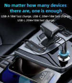 Y60 38W Innovative PD Reverse Charging Built-in TC And IP Cable Dual Port Fast Charging Car Charger - Image 13