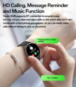 IO28 HD Calling Zinc Alloy Proof Body Health Detection Dual Strap Configuration BT Smart Call Watch - Image 10