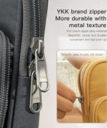 WB36 14 Inch Smooth Multi Layered Storage Large Capacity Unbreakable High Sensitivity Laptop Bag - Image 13
