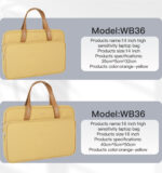 WB36 14 Inch Smooth Multi Layered Storage Large Capacity Unbreakable High Sensitivity Laptop Bag - Image 17