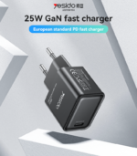 YC62 Portable 25W PD Low Temperature Fast Charging European Standard GaN Fast Charger - Image 6