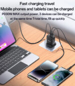 YC88 PD 30W Fast Charging 2*TC & USB Three Ports Smart Digital Display UK Standard Fast Charger - Image 9