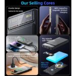 YP57 10000mAh 15W Magnetic Wireless Fast Charging Transparent Power Status Indicator Power Bank - Image 3