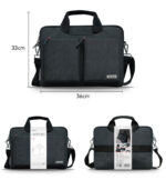 WB47 14 inch Large Capacity Waterproof Anti-splash Fleece Lining Business Hand-held Laptop Bag - Image 7
