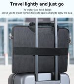 WB47 14 inch Large Capacity Waterproof Anti-splash Fleece Lining Business Hand-held Laptop Bag - Image 13