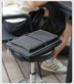 WB47 14 inch Large Capacity Waterproof Anti-splash Fleece Lining Business Hand-held Laptop Bag - Image 16