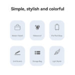 WB38 16 inch Large Capacity Water-resistant Surface Lightweight Design Minimalist Laptop Tote Bag - Image 3