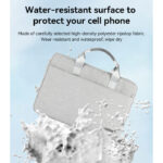 WB38 16 inch Large Capacity Water-resistant Surface Lightweight Design Minimalist Laptop Tote Bag - Image 4