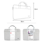 WB38 16 inch Large Capacity Water-resistant Surface Lightweight Design Minimalist Laptop Tote Bag - Image 5