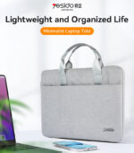 WB38 16 inch Large Capacity Water-resistant Surface Lightweight Design Minimalist Laptop Tote Bag - Image 6