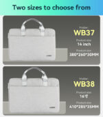 WB38 16 inch Large Capacity Water-resistant Surface Lightweight Design Minimalist Laptop Tote Bag - Image 17