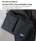 WB48 16 inch Large Capacity Waterproof Anti-splash Fleece Lining Business Hand-held Laptop Bag - Image 14