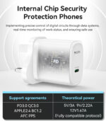 YC76 Low Temperature 20W Fast Charging With Cable UK Plug Single Output Travel Charger - Image 10