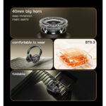 EP04 Over Ear Handfree Stereo Wireless with Mic High Fidelity Stereo Studio Headphone - Image 3