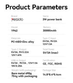 YP62 30000mAh PD 20W + SCP 22.5W Fast Charging Multi-port High-definition Large Screen Power Bank - Image 8
