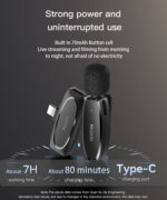 KR13 portable wireless transmission 360 pickup voice Type-C transmit port 2 wireless MEMS Microphone - Image 14