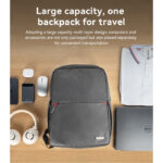 WB34 Large Capacity Dual Main Cabin Design Waterproof Anti Splashing Backpack Computer Bag - Image 4