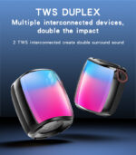 YSW20 Colorful Lighting Bluetooth 5.3 With Three Playback Modes Low Frequency Steelcannon Speaker - Image 14