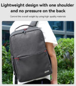 WB34 Large Capacity Dual Main Cabin Design Waterproof Anti Splashing Backpack Computer Bag - Image 10