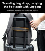 WB34 Large Capacity Dual Main Cabin Design Waterproof Anti Splashing Backpack Computer Bag - Image 11