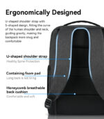 WB34 Large Capacity Dual Main Cabin Design Waterproof Anti Splashing Backpack Computer Bag - Image 14