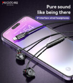 YH48 Aluminum Alloy In-ear Earphone With Remote Control IP Interface Wired Headphones - Image 6