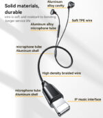 YH48 Aluminum Alloy In-ear Earphone With Remote Control IP Interface Wired Headphones - Image 13