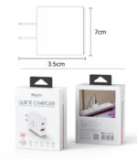 YC48U Multiple Protection PD20W + QC18W USB-C & USB Dual Port Fast Charging US Spec Charger - Image 7