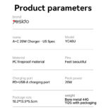 YC48U Multiple Protection PD20W + QC18W USB-C & USB Dual Port Fast Charging US Spec Charger - Image 8