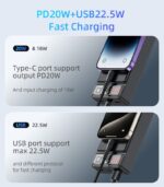 YP58 20000mAh 15W Magnetic Wireless Fast Charging Transparent Power Status Indicator Power Bank - Image 11