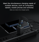 YC42 GaN 3 Ports Charger 3 in 1 Replacible charging plug 65W Mini Fast Charger For EU US UK - Image 11