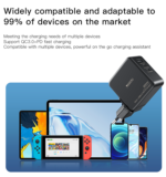 YC42 GaN 3 Ports Charger 3 in 1 Replacible charging plug 65W Mini Fast Charger For EU US UK - Image 12