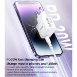 YC60 PC Fire Retardant Material Lower Temperature PD 20W GaN Fast Charging EU Fast Charger - Image 4
