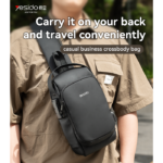 WB46 Large Capacity USB Conversion Interface Wirh Combination Lock Casual Business Crossbody Bag - Image 2